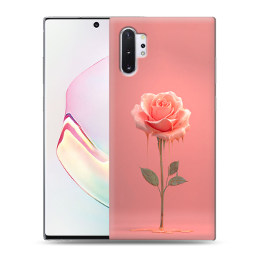 Силиконовый чехол на Samsung Galaxy Note 10 Plus с принтом Розовая роза Силиконовый чехол на Samsung Galaxy Note 10 Plus с принтом Розовая роза