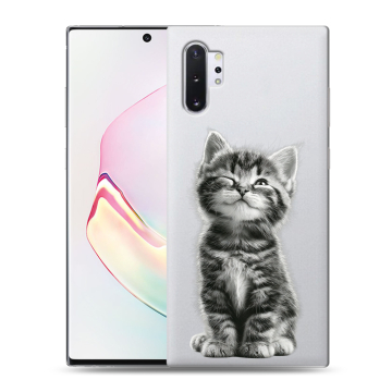 Силиконовый чехол на Samsung Galaxy Note 10 Plus с принтом Котенок Силиконовый чехол на Samsung Galaxy Note 10 Plus с принтом Котенок