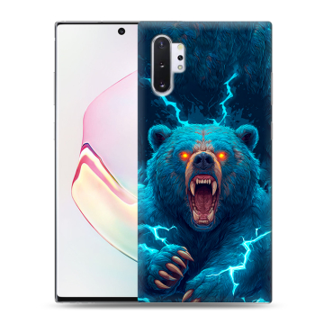 Силиконовый чехол на Samsung Galaxy Note 10 Plus с принтом Медведь Силиконовый чехол на Samsung Galaxy Note 10 Plus с принтом Медведь