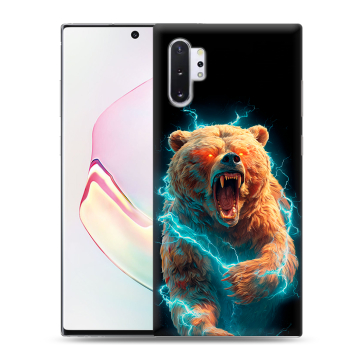 Силиконовый чехол на Samsung Galaxy Note 10 Plus с принтом Медведь Силиконовый чехол на Samsung Galaxy Note 10 Plus с принтом Медведь
