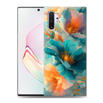 Силиконовый чехол на Samsung Galaxy Note 10 Plus с принтом Цветы Силиконовый чехол на Samsung Galaxy Note 10 Plus с принтом Цветы