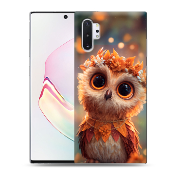 Силиконовый чехол на Samsung Galaxy Note 10 Plus с принтом Милая сова Силиконовый чехол на Samsung Galaxy Note 10 Plus с принтом Милая сова