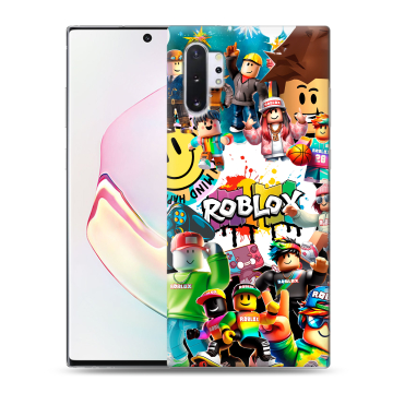 Силиконовый чехол на Samsung Galaxy Note 10 Plus с принтом Roblox Роблокс