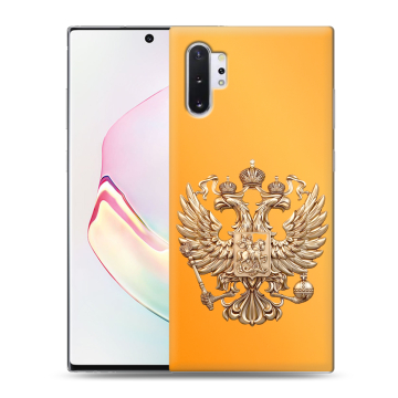 Силиконовый чехол на Samsung Galaxy Note 10 Plus с принтом Герб Флаг России Силиконовый чехол на Samsung Galaxy Note 10 Plus с принтом Герб Флаг России
