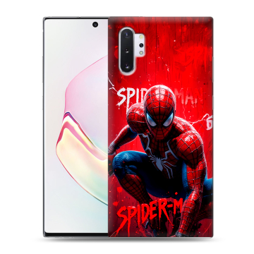 Силиконовый чехол на Samsung Galaxy Note 10 Plus с принтом Spiderman Человек паук