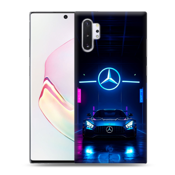 Силиконовый чехол на Samsung Galaxy Note 10 Plus с принтом Mercedes Мерседес Силиконовый чехол на Samsung Galaxy Note 10 Plus с принтом Mercedes Мерседес