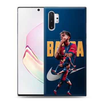 Силиконовый чехол на Samsung Galaxy Note 10 Plus с принтом Барселона Barca Yamal Силиконовый чехол на Samsung Galaxy Note 10 Plus с принтом Барселона Barca Yamal
