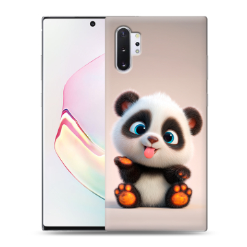 Силиконовый чехол на Samsung Galaxy Note 10 Plus с принтом милая панда Силиконовый чехол на Samsung Galaxy Note 10 Plus с принтом милая панда