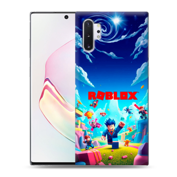 Силиконовый чехол на Samsung Galaxy Note 10 Plus с принтом Roblox Роблокс