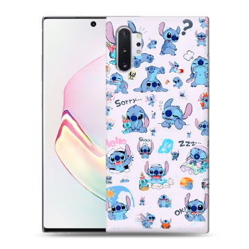 Силиконовый чехол на Samsung Galaxy Note 10 Plus с принтом Лило и Стич Силиконовый чехол на Samsung Galaxy Note 10 Plus с принтом Лило и Стич