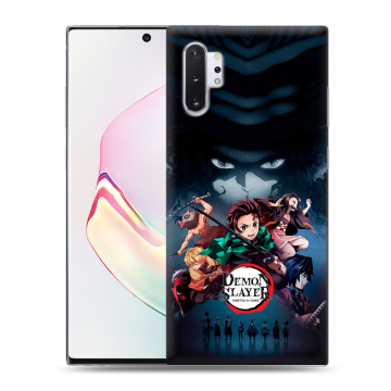 Силиконовый чехол на Samsung Galaxy Note 10 Plus с принтом Demon Slayer Клинок рассекающий демонов