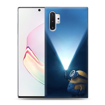 Силиконовый чехол на Samsung Galaxy Note 10 Plus с принтом Миньоны Силиконовый чехол на Samsung Galaxy Note 10 Plus с принтом Миньоны