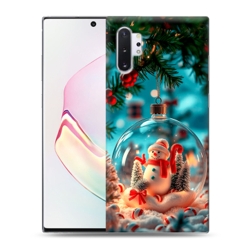 Силиконовый чехол на Samsung Galaxy Note 10 Plus с принтом Новый год Силиконовый чехол на Samsung Galaxy Note 10 Plus с принтом Новый год