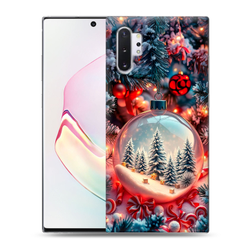 Силиконовый чехол на Samsung Galaxy Note 10 Plus с принтом Новый год Силиконовый чехол на Samsung Galaxy Note 10 Plus с принтом Новый год