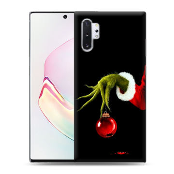 Силиконовый чехол на Samsung Galaxy Note 10 Plus с принтом Новый год Гринч Силиконовый чехол на Samsung Galaxy Note 10 Plus с принтом Новый год Гринч