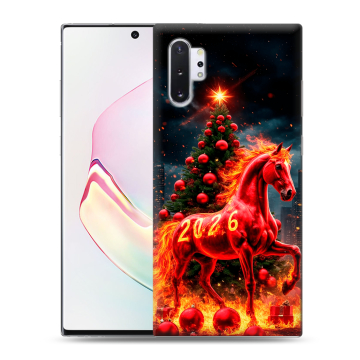 Силиконовый чехол на Samsung Galaxy Note 10 Plus с принтом Новый год Силиконовый чехол на Samsung Galaxy Note 10 Plus с принтом Новый год