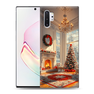 Силиконовый чехол на Samsung Galaxy Note 10 Plus с принтом Новый год Силиконовый чехол на Samsung Galaxy Note 10 Plus с принтом Новый год