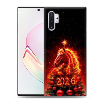 Силиконовый чехол на Samsung Galaxy Note 10 Plus с принтом Новый год Силиконовый чехол на Samsung Galaxy Note 10 Plus с принтом Новый год