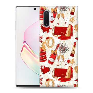 Силиконовый чехол на Samsung Galaxy Note 10 Plus с принтом Новый год Силиконовый чехол на Samsung Galaxy Note 10 Plus с принтом Новый год