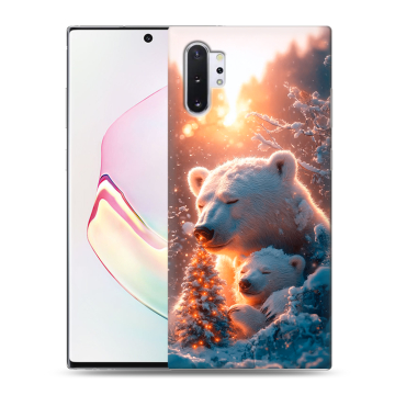 Силиконовый чехол на Samsung Galaxy Note 10 Plus с принтом Новый год Силиконовый чехол на Samsung Galaxy Note 10 Plus с принтом Новый год