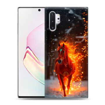 Силиконовый чехол на Samsung Galaxy Note 10 Plus с принтом Новый год Силиконовый чехол на Samsung Galaxy Note 10 Plus с принтом Новый год