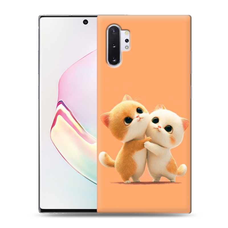 Силиконовый чехол на Samsung Galaxy Note 10 Plus с принтом Милые котики Силиконовый чехол на Samsung Galaxy Note 10 Plus с принтом Милые котики