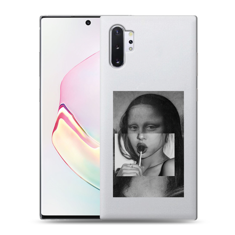 Силиконовый чехол на Samsung Galaxy Note 10 Plus с принтом Мона Лиза Силиконовый чехол на Samsung Galaxy Note 10 Plus с принтом Мона Лиза