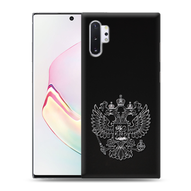 Силиконовый чехол на Samsung Galaxy Note 10 Plus с принтом Герб России Силиконовый чехол на Samsung Galaxy Note 10 Plus с принтом Герб России
