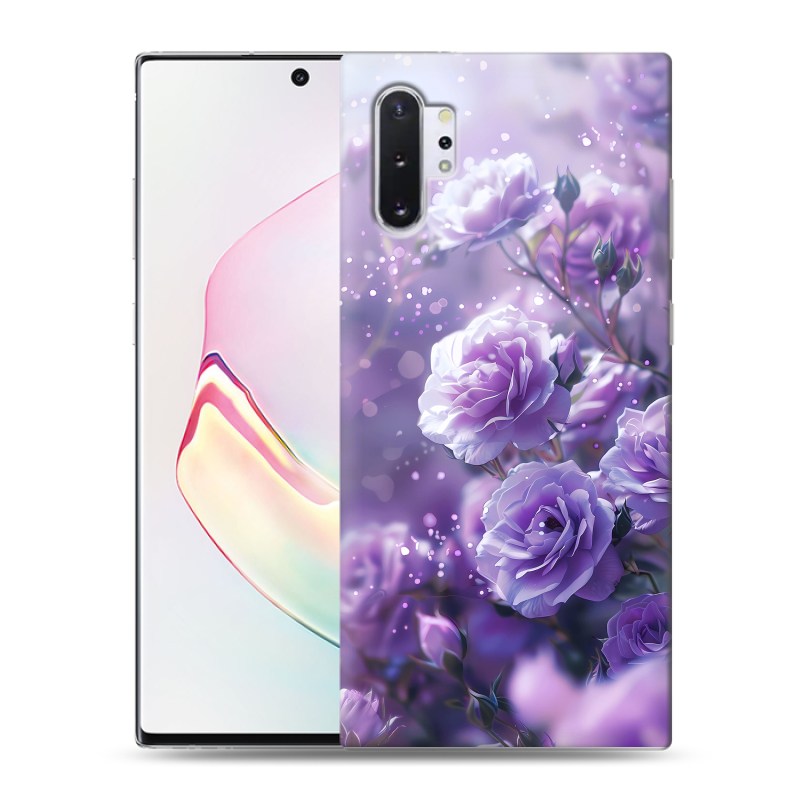 Силиконовый чехол на Samsung Galaxy Note 10 Plus с принтом Розы цветы Силиконовый чехол на Samsung Galaxy Note 10 Plus с принтом Розы цветы