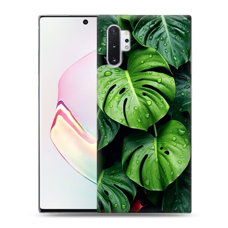 Силиконовый чехол на Samsung Galaxy Note 10 Plus с принтом Листья Силиконовый чехол на Samsung Galaxy Note 10 Plus с принтом Листья