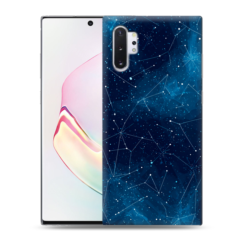 Силиконовый противоударный чехол на Samsung Galaxy Note 10 Plus с принтом Космос звезды Силиконовый противоударный чехол на Samsung Galaxy Note 10 Plus с принтом Космос звезды