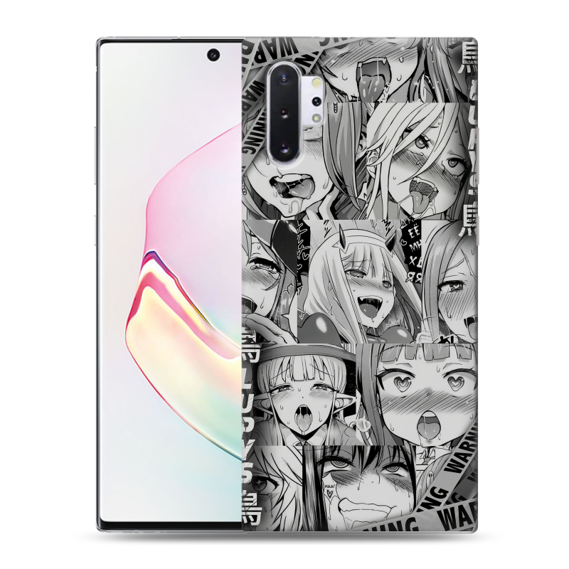 Силиконовый противоударный чехол на Samsung Galaxy Note 10 Plus с принтом Ahegao Ахегао Аниме Силиконовый противоударный чехол на Samsung Galaxy Note 10 Plus с принтом Ahegao Ахегао Аниме