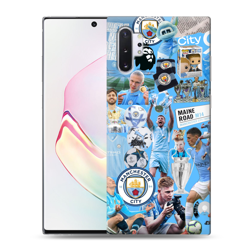 Силиконовый чехол на Samsung Galaxy Note 10 Plus с принтом Man City Манчестер Сити Силиконовый чехол на Samsung Galaxy Note 10 Plus с принтом Man City Манчестер Сити