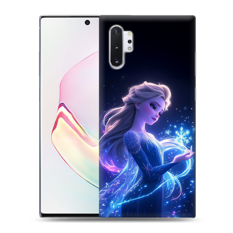 Силиконовый противоударный чехол на Samsung Galaxy Note 10 Plus с принтом Холодное сердце Frozen Силиконовый противоударный чехол на Samsung Galaxy Note 10 Plus с принтом Холодное сердце Frozen