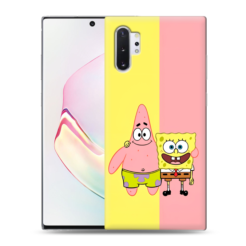 Силиконовый противоударный чехол на Samsung Galaxy Note 10 Plus с принтом Спанч боб Спанчбоб Силиконовый противоударный чехол на Samsung Galaxy Note 10 Plus с принтом Спанч боб Спанчбоб