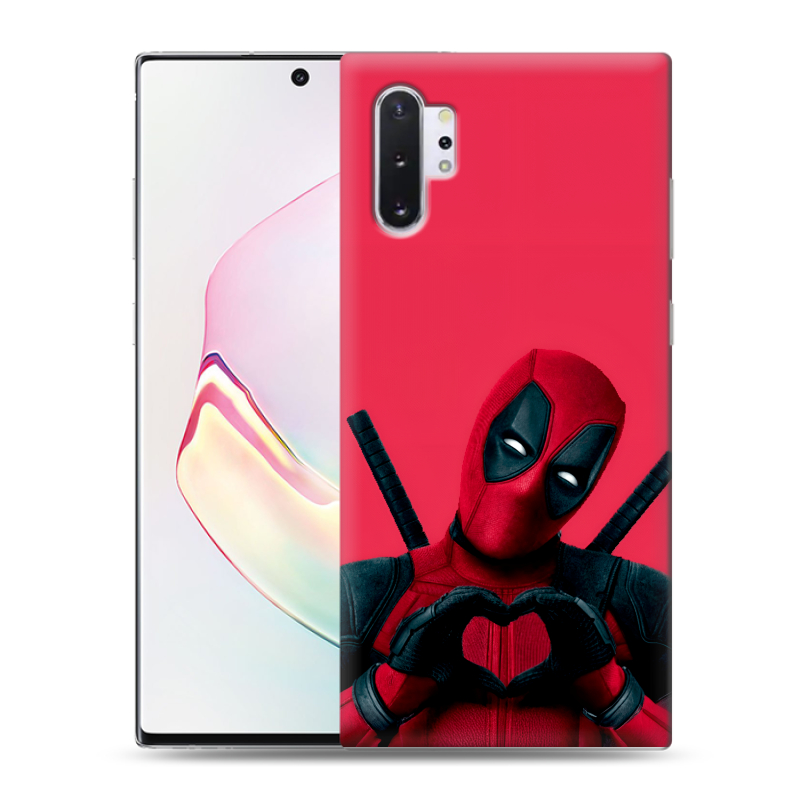 Силиконовый чехол на Samsung Galaxy Note 10 Plus с принтом Дедпул Deadpool Силиконовый чехол на Samsung Galaxy Note 10 Plus с принтом Дедпул Deadpool