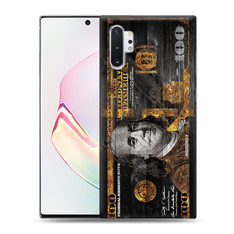 Силиконовый противоударный чехол на Samsung Galaxy Note 10 Plus с принтом Доллар деньги Силиконовый противоударный чехол на Samsung Galaxy Note 10 Plus с принтом Доллар деньги