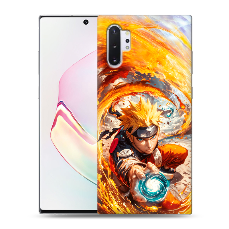 Силиконовый противоударный чехол на Samsung Galaxy Note 10 Plus с принтом Аниме Наруто Naruto Силиконовый противоударный чехол на Samsung Galaxy Note 10 Plus с принтом Аниме Наруто Naruto