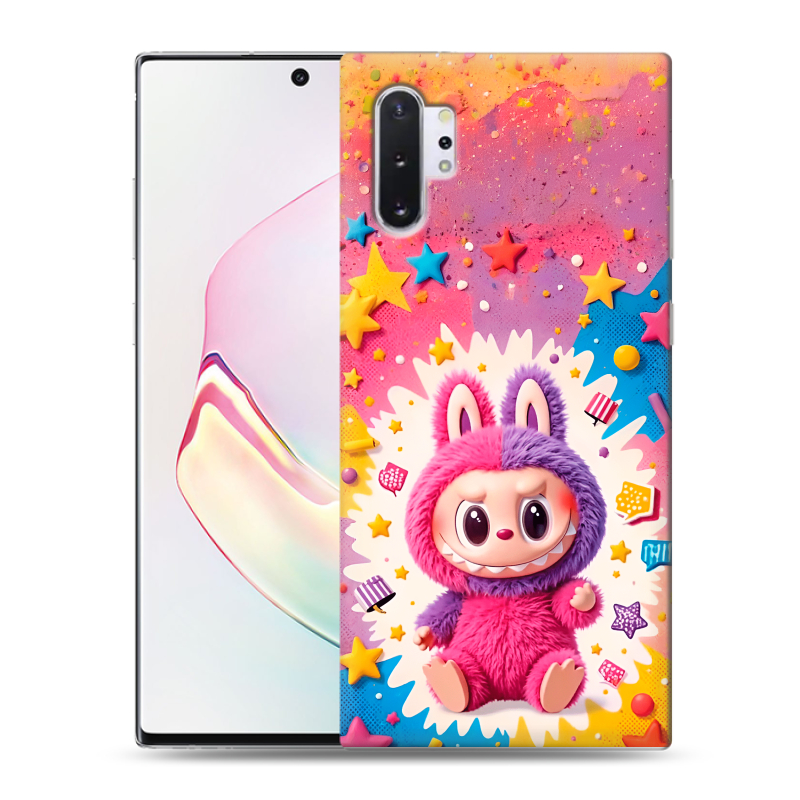 Силиконовый чехол на Samsung Galaxy Note 10 Plus с принтом Labubu Лабубу Силиконовый чехол на Samsung Galaxy Note 10 Plus с принтом Labubu Лабубу