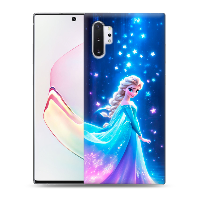 Силиконовый чехол на Samsung Galaxy Note 10 Plus с принтом Холодное сердце Frozen Силиконовый чехол на Samsung Galaxy Note 10 Plus с принтом Холодное сердце Frozen