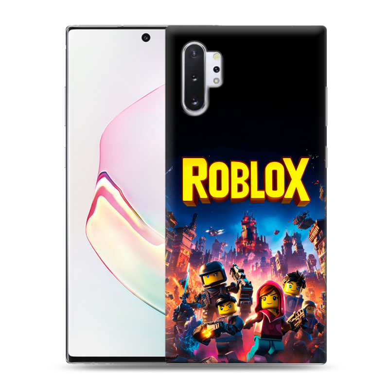 Силиконовый противоударный чехол на Samsung Galaxy Note 10 Plus с принтом Roblox Роблокс Силиконовый противоударный чехол на Samsung Galaxy Note 10 Plus с принтом Roblox Роблокс