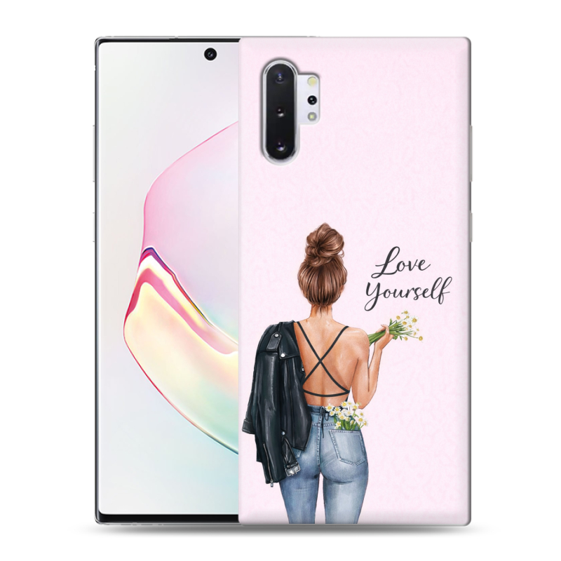 Силиконовый чехол на Samsung Galaxy Note 10 Plus с принтом женский Силиконовый чехол на Samsung Galaxy Note 10 Plus с принтом женский