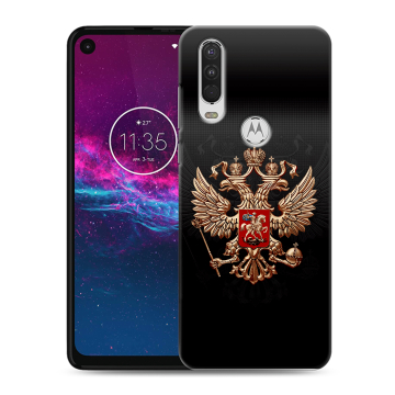 Силиконовый чехол на Motorola One Action с принтом Герб России