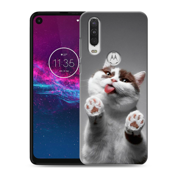Силиконовый чехол на Motorola One Action с принтом Коты