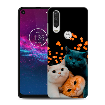 Силиконовый чехол на Motorola One Action с принтом Кошки
