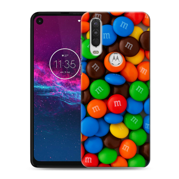 Силиконовый чехол на Motorola One Action с принтом Конфеты
