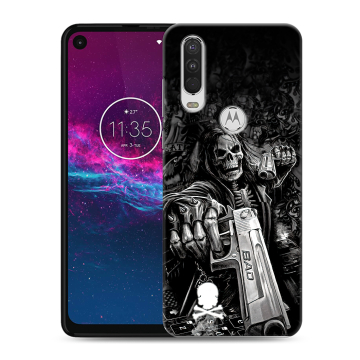 Силиконовый чехол на Motorola One Action с принтом Скелет