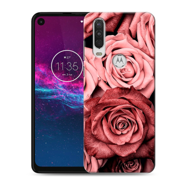 Силиконовый чехол на Motorola One Action с принтом Цветы розы