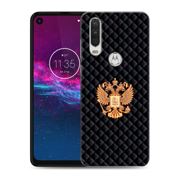 Силиконовый чехол на Motorola One Action с принтом Герб России принт