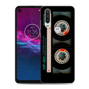 Силиконовый чехол на Motorola One Action с принтом Кассета